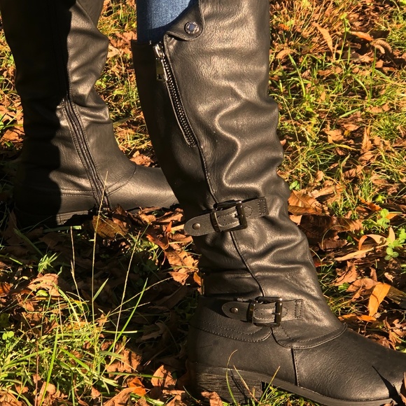 NWOT Dream Pairs Black Knee High Boots - Picture 1 of 3